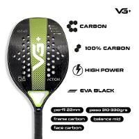 Raquete De Beach Tennis Action Full Carbon Verde Vg Plus - 6