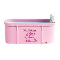 Banheira Ofurô Dobrável Portátil Retangular Pvc Com Encosto Inflável Pantera Cor De Rosa Vg+ - 3