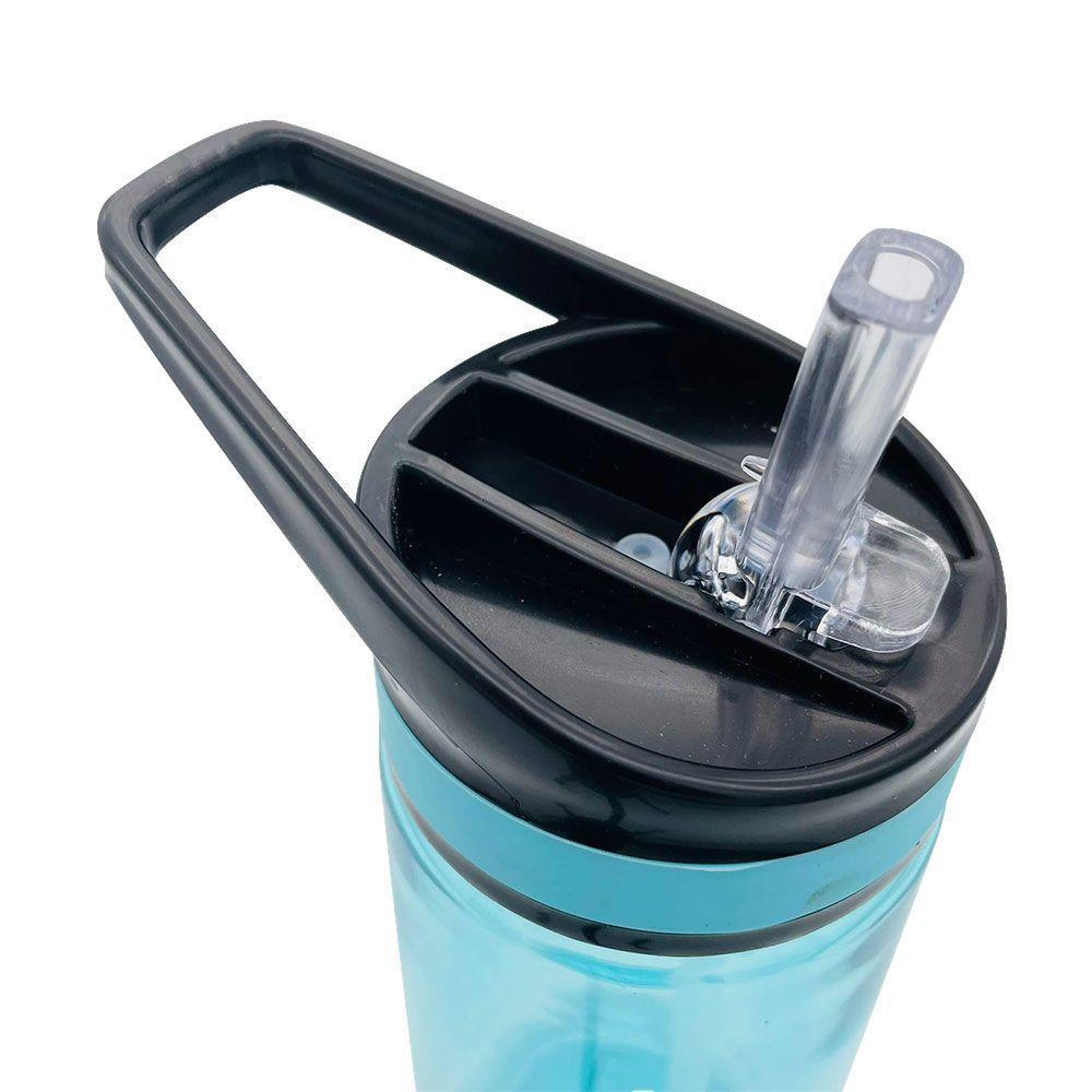 Garrafa Squeeze Aerobic Plástico Com Bico 900ml Academia Vg+ Azul - 2