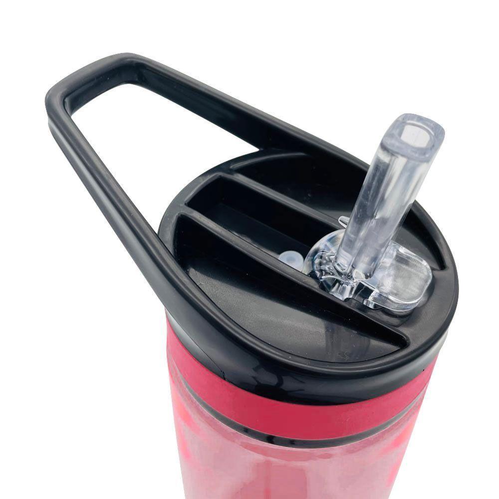 Garrafa Squeeze Aerobic Plástico Com Bico 650ml Academia Vg+ Rosa - 2