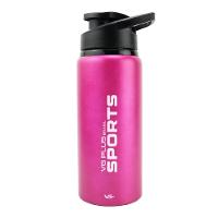 Garrafa Squeeze Alumínio Brilhante Com Trava 600ml Academia Vg+ Rosa Choque - 1