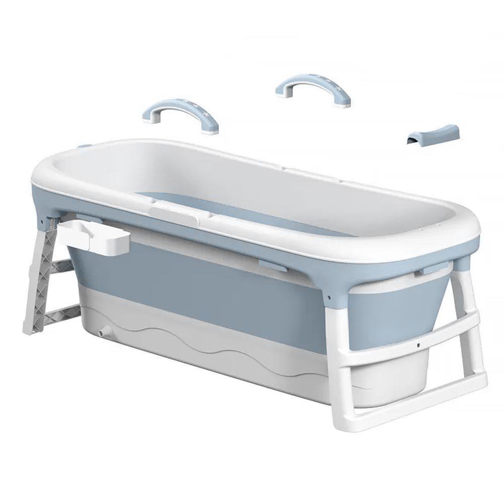 Kit Acessórios Alças Saboneteira Encosto De Cabeça Banheira 148 Cm Vg+ Azul - 5