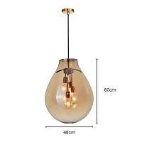 Lustre Pendente Skylight Tommy 3039 G E27 Bivolt Bronze-conhaque - 4