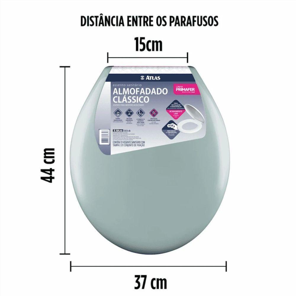 Assento Almofadado Convencional Cinza Atlas - 4