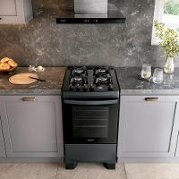 Fogão Dako 4 Bocas Com Mesa De Vidro Mega Chama Supreme Timer Glass Titanium Bivolt - 9