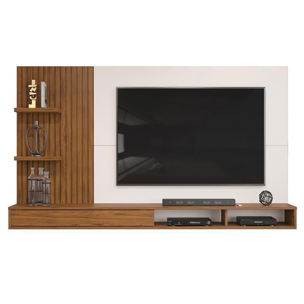 Painel Suspenso Tv 60 Pol 190 Cm Bento Freijó Off White Dj Móveis Freijo Off White - 3