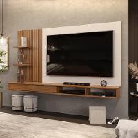 Painel Suspenso Tv 60 Pol 190 Cm Bento Freijó Off White Dj Móveis Freijo Off White - 1