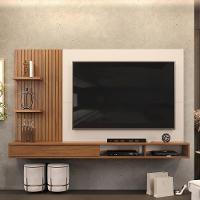 Painel Suspenso Tv 60 Pol 190 Cm Bento Freijó Off White Dj Móveis Freijo Off White - 2