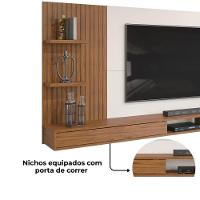 Painel Suspenso Tv 60 Pol 190 Cm Bento Freijó Off White Dj Móveis Freijo Off White - 6