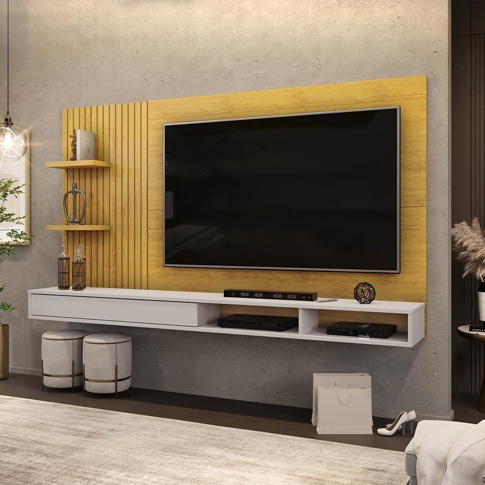 Painel Suspenso Tv 60 Pol 190 Cm Bento Cedro Bali Dj Móveis Cedro Bali - 1