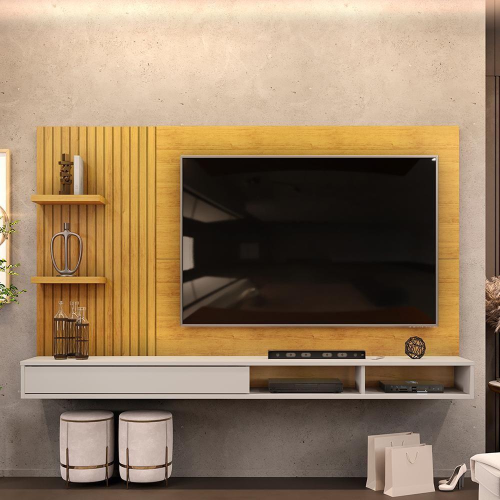 Painel Suspenso Tv 60 Pol 190 Cm Bento Cedro Bali Dj Móveis Cedro Bali - 2