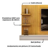 Painel Suspenso Tv 60 Pol 190 Cm Bento Cedro Bali Dj Móveis Cedro Bali