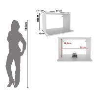 Nicho Aéreo De Cozinha Em Mdf Para Micro-ondas 60cm Multimóveis Cr20435 Branco