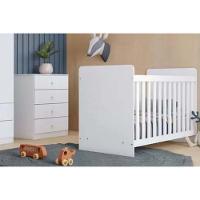 Quarto Infantil Completo Labirinto 2 Peças (1 Berço + 1 Cômoda) Qi98 Branco - Henn - 1