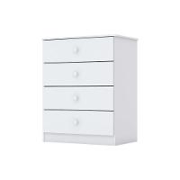Quarto De Bebê Completo Labirinto 2 Peças (1 Berço + 1 Cômoda) Qi98 Branco - Henn