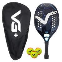 Kit Com Raquete De Beach Tennis Evolution Kevlar Carbon Com 3 Bolas E 1 Bolsa De Transporte Vg Plus - 1