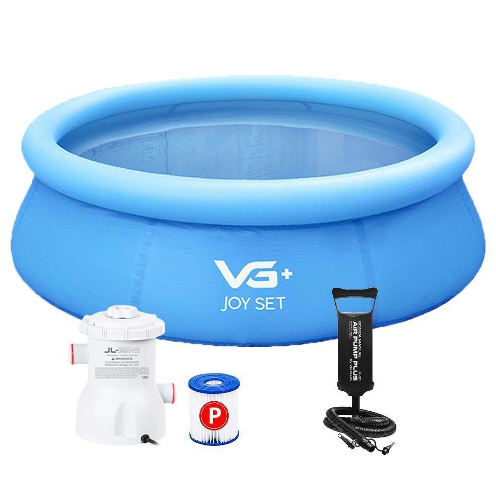 Piscina Inflável Joy Set 2490l Circular 240cm Com Filtro Bomba Vg Plus 220v - 1