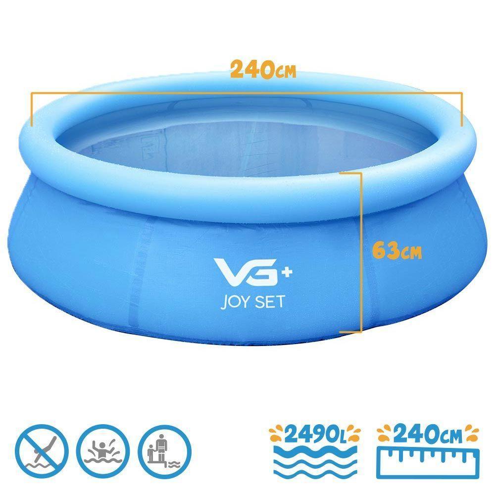 Piscina Inflável Joy Set 2490l Circular 240cm Com Filtro Bomba Vg Plus 220v - 4