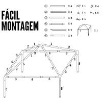 Tenda Gazebo Montavel Base E Topo 3x3 Azul Importway