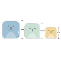 Kit 3 Potinhos Com Tampa Variados Gumy Azul Buba - 4