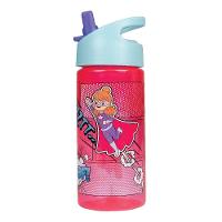 Garrafa Infantil Com Canudo Super-heroínas Rosa - Buba - 1