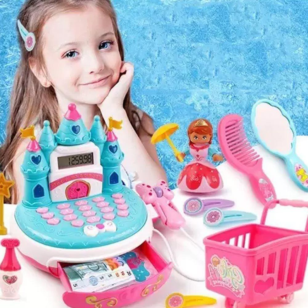 Brinquedo Caixa Registradora Infantil Castelo Azul Fenix - 2