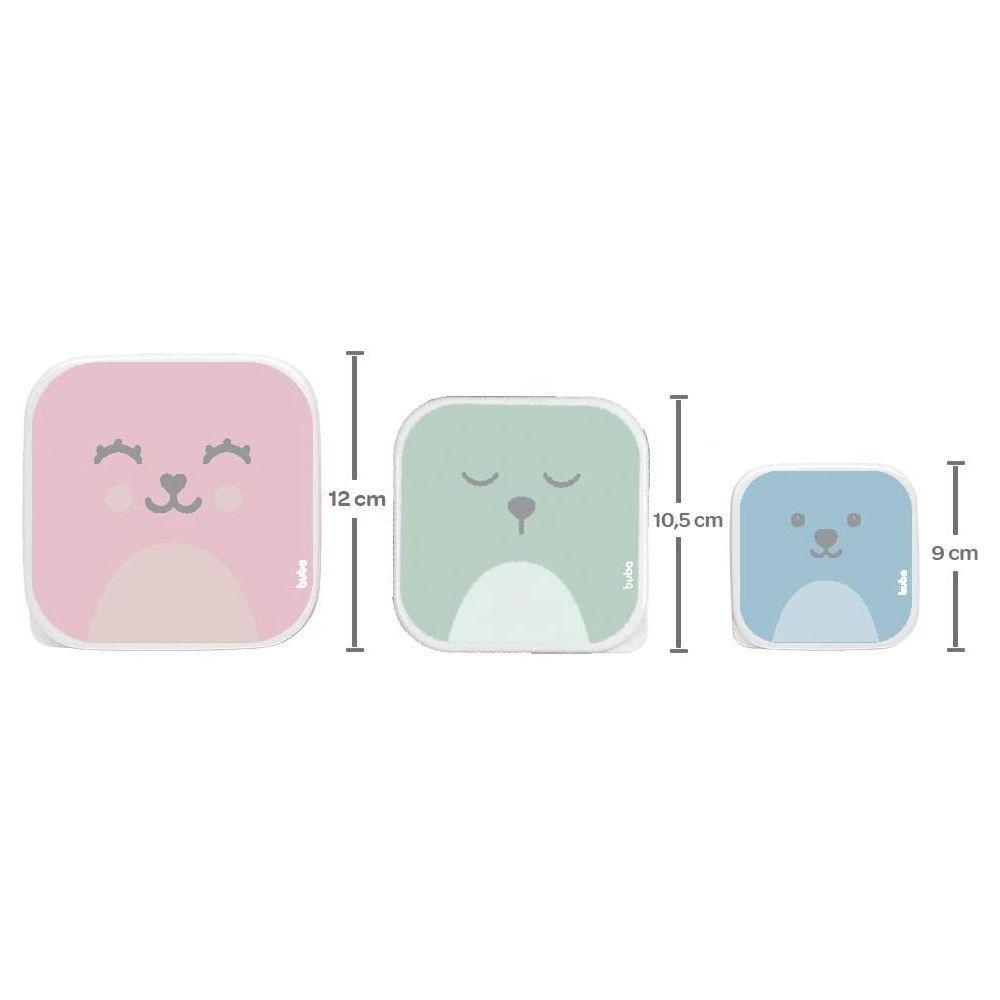 Kit 3 Potinhos Com Tampa Variados Gumy Rosa Buba - 4