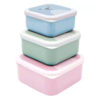 Kit 3 Potinhos Com Tampa Variados Gumy Rosa Buba - 1