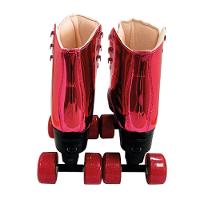 Patins Shine Com 4 Rodas Rosa Platinado Brilhante Tamanho 31 Ao 34 Ajustável - Fenix - 2