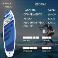 Prancha Stand Up Inflável Oceana Com Remo Até 120 Kg - Bestway 65350 - 2