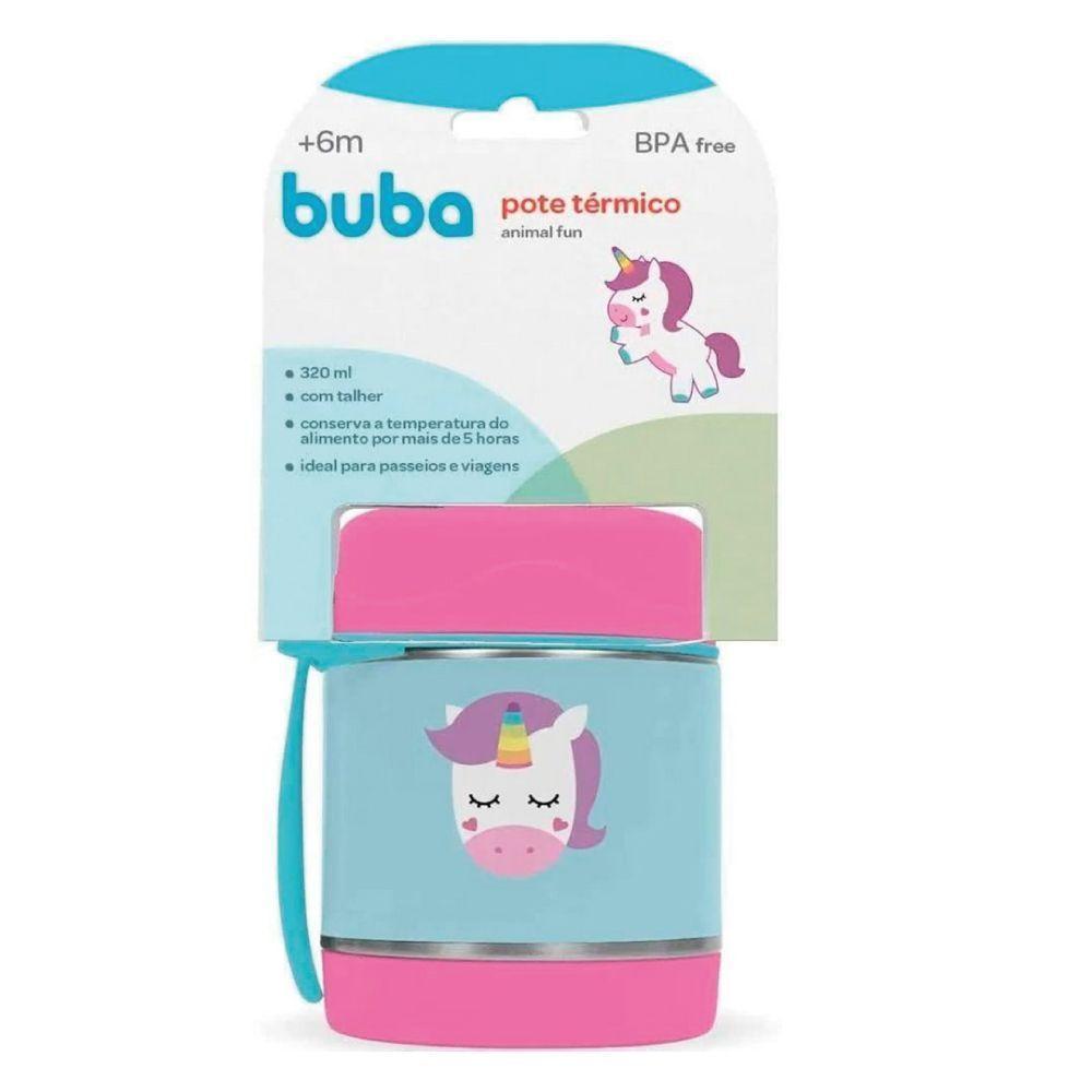 Pote Térmico Animal Fun 320 Ml Com Talher Unicórnio Buba - 2