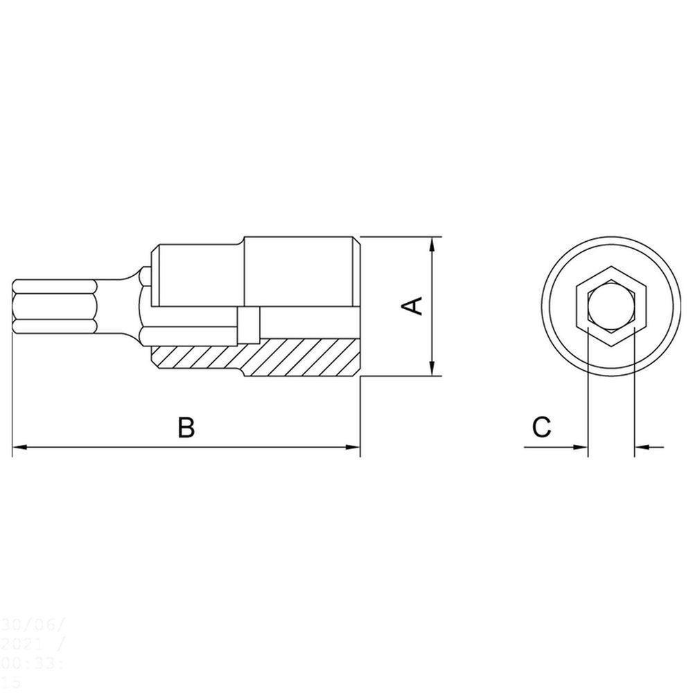 Soquete Em Aço Cromo Vanádio Ponta Hexagonal 4 Mm - Encaixe 3/8" Tramontina Pro Tramontina - 2