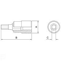 Soquete Em Aço Cromo Vanádio Ponta Hexagonal 4 Mm - Encaixe 3/8" Tramontina Pro Tramontina - 2