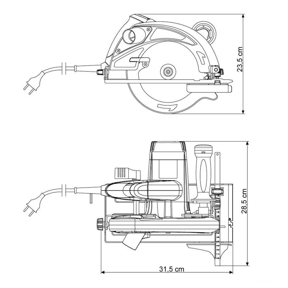 Serra Circular 1300 W 7.1-4 127 V Tramontina Para Uso Profissional Tramontina - 3