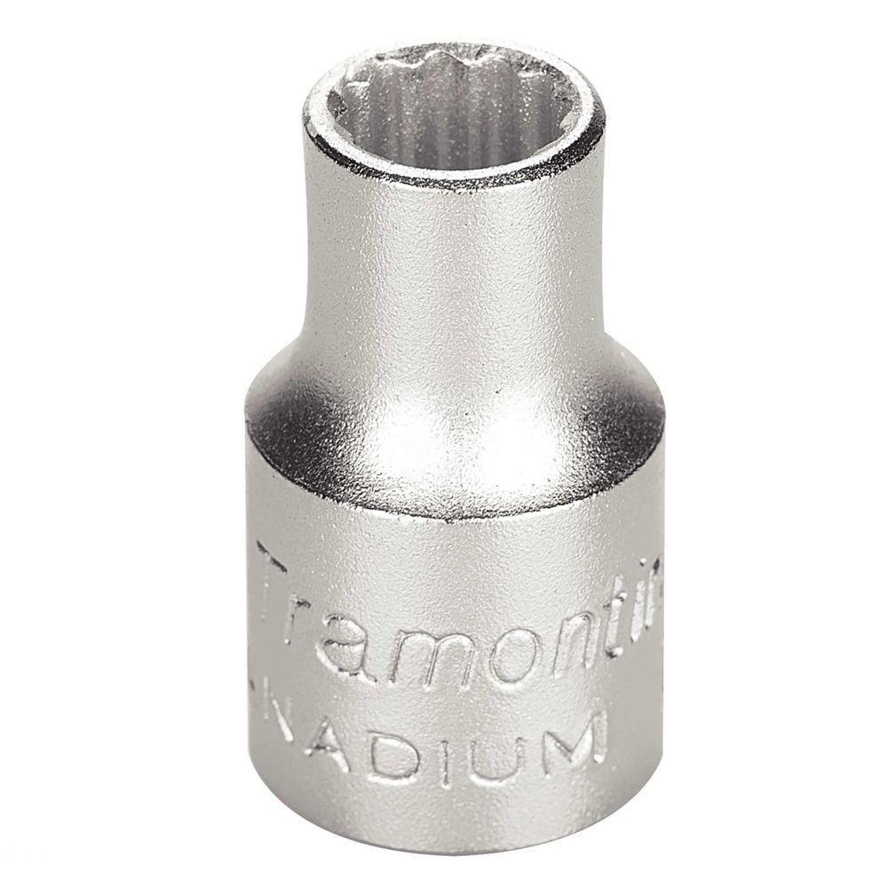 Soquete Estriado Aço Cromo Vanádio 10mm - Encaixe 3/8 Tramontina Pro Tramontina - 1