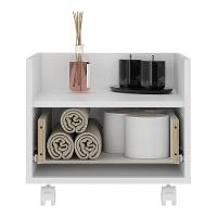 Gabinete Armário Banheiro 40 Cm Com Rodízios Multimóveis Mp5035 Branco