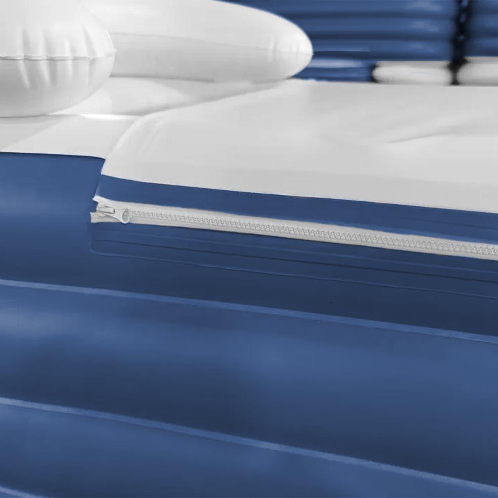 Banheira Ofurô Inflável Adulto Dobrável 120l Com Bomba Elétrica Bivolt Vg Plus Azul - 4