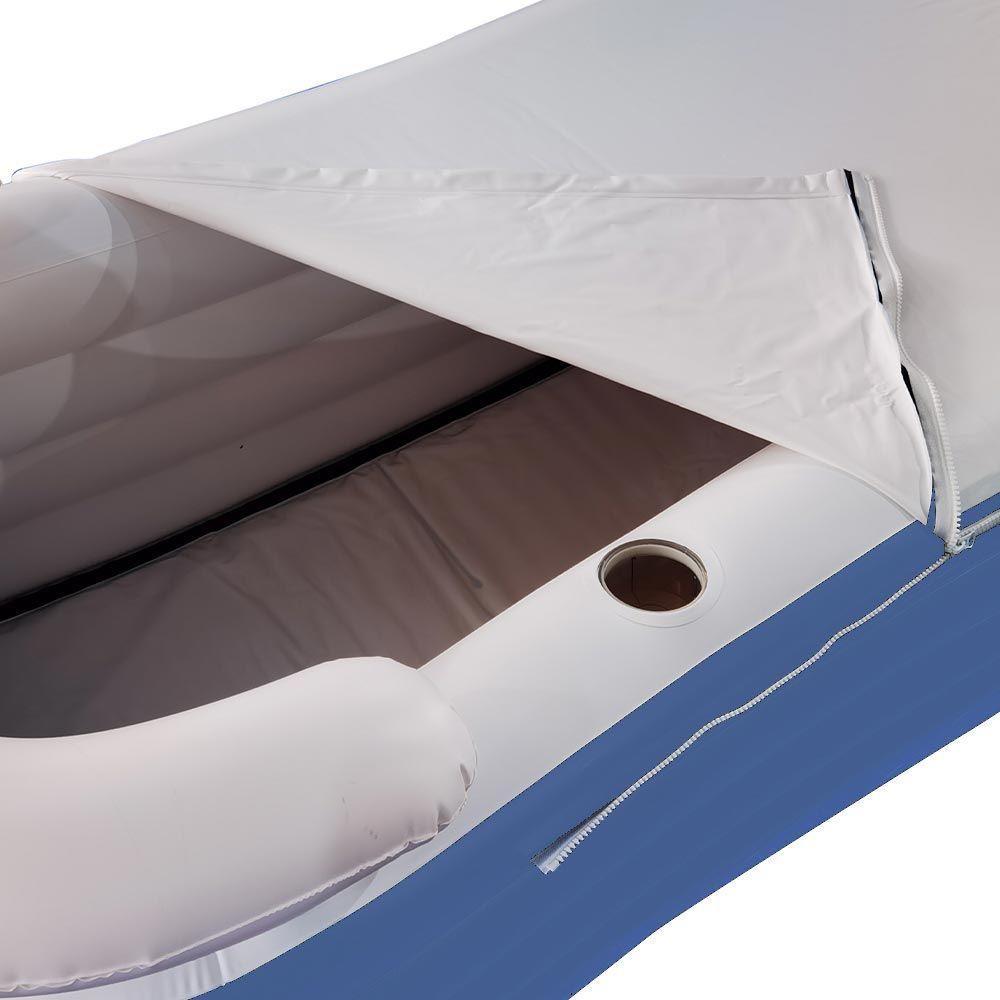 Banheira Ofurô Inflável Adulto Dobrável 120l Com Bomba Elétrica Bivolt Vg Plus Azul - 5