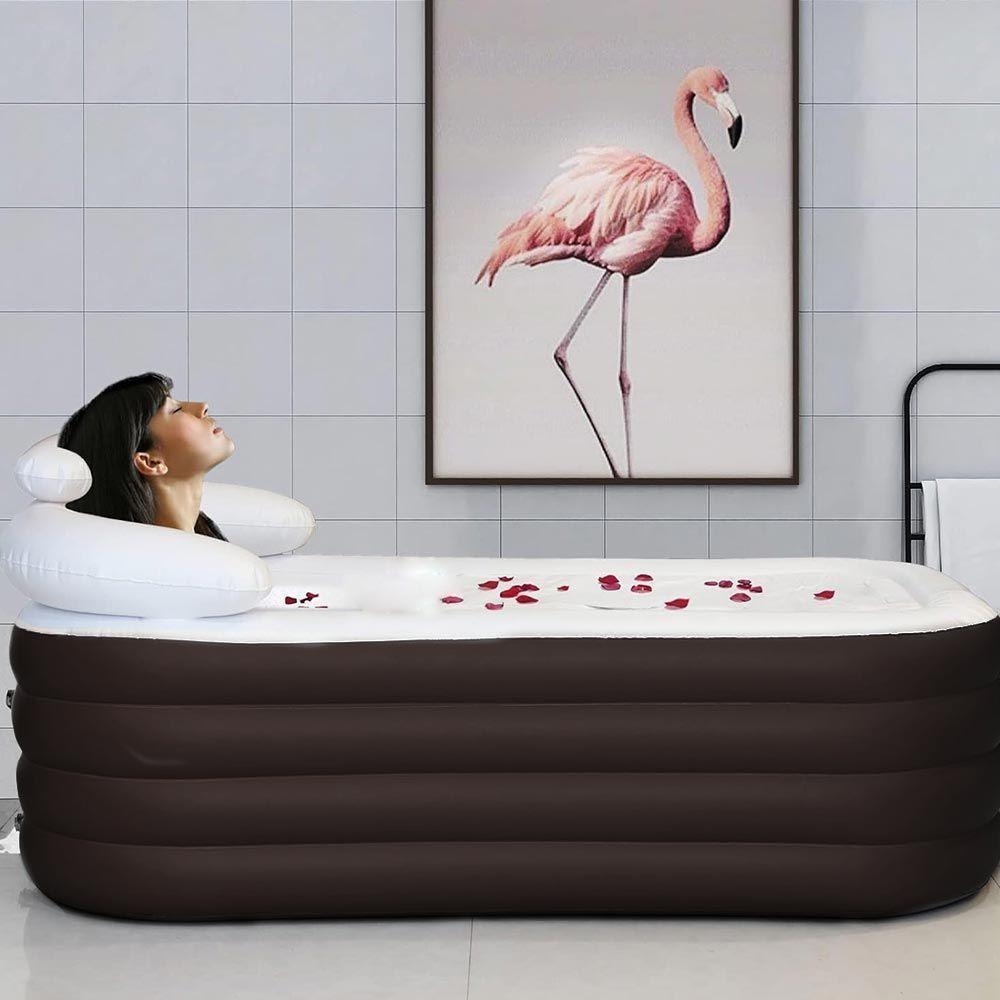 Banheira Ofurô Inflável Adulto Dobrável 120l Com Bomba Elétrica Bivolt Vg Plus Preta - 2