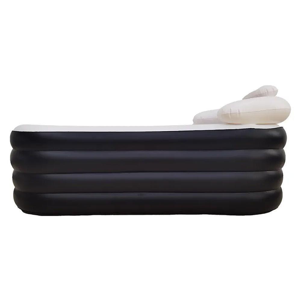 Banheira Ofurô Inflável Adulto Dobrável 120l Com Bomba Elétrica Bivolt Vg Plus Preta - 3