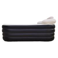 Banheira Ofurô Inflável Adulto Dobrável 120l Com Bomba Elétrica Bivolt Vg Plus Preta - 3