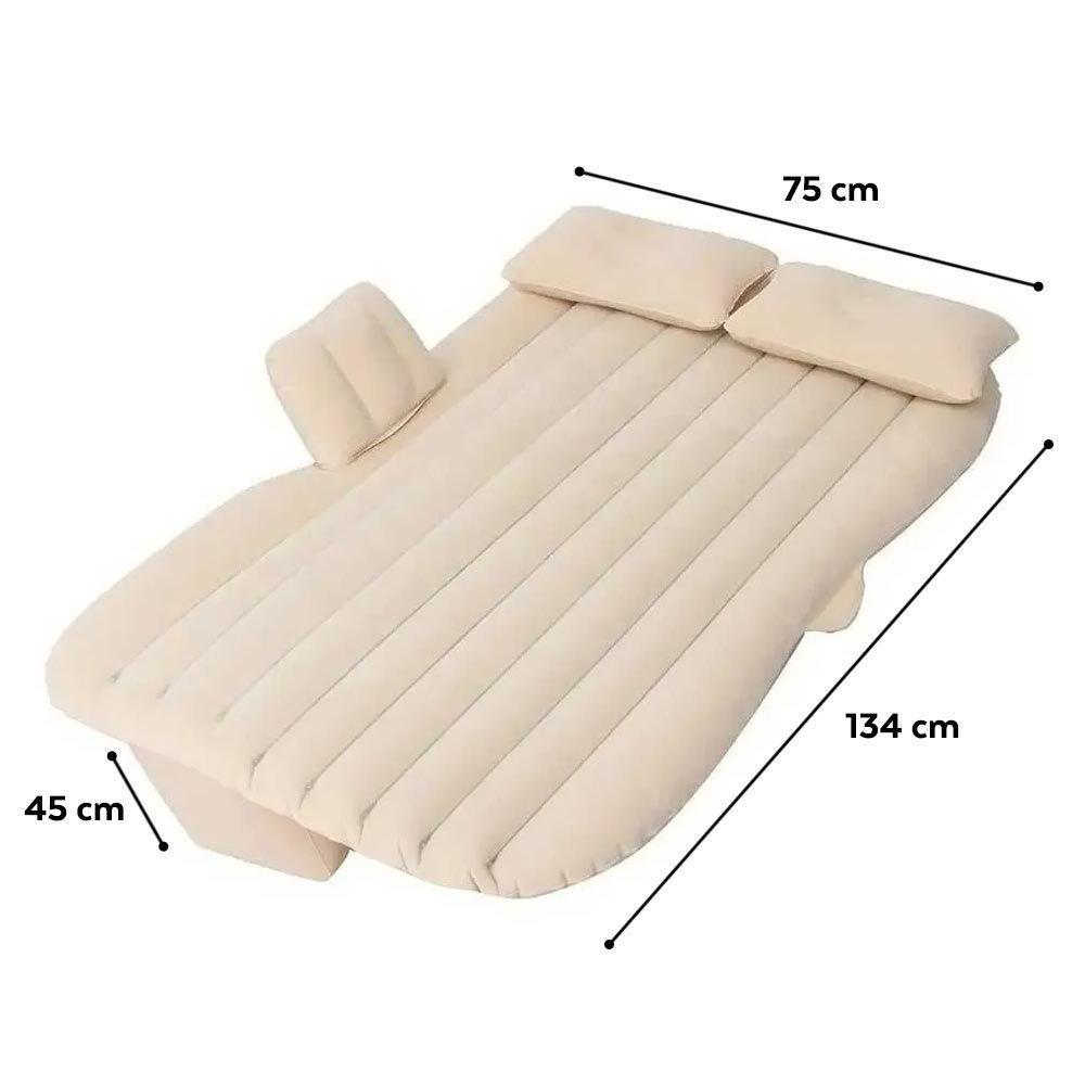 Colchão Cama Inflável Para Carro Com Bomba Elétrica 12v Vg Plus Bege - 6