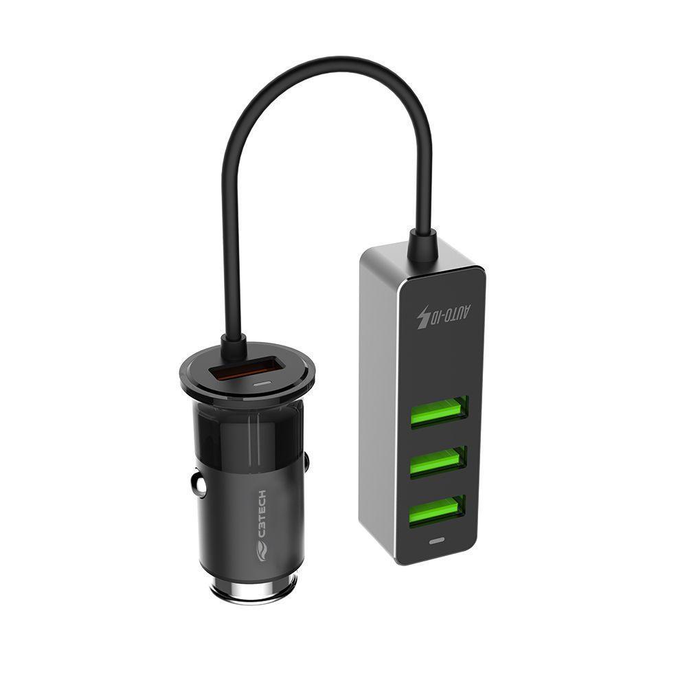 Carregador Veicular C3tech Ucv-q430bk Com 4 Usb Quick... - 2