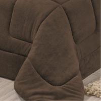 Edredom Coberdrom Pryme Solteiro Sherpa E Manta - Rosê - Tabaco - 2