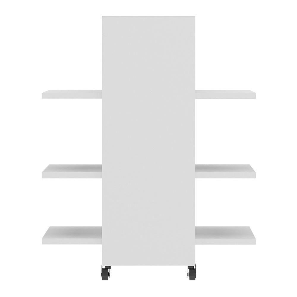 Gabinete Armário De Banheiro Com Rodízios Para Pia De Coluna Multimóveis Mp5027 Branco - 3