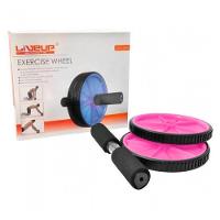 Roda Para Exercício Abdominal Lombar Exercise Wheel Rosa - Liveup - 3