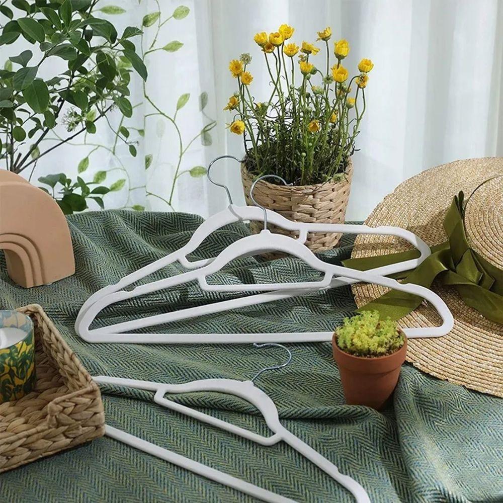 Kit Com 10 Cabides Slim De Veludo - Organização E Sofisticação cinza - 7