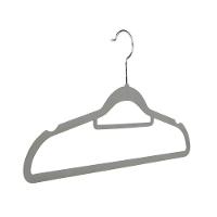 Kit Com 10 Cabides Slim De Veludo - Organização E Sofisticação cinza - 6