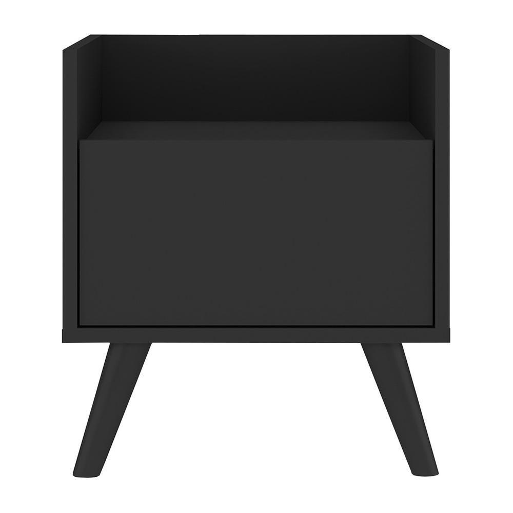 Gabinete Armário Banheiro 40 Cm Com Pés Retrô Multimóveis Mp5037 Preto - 2