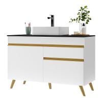 Gabinete Banheiro 2 Portas E 1 Gav Retrô 70cm Mp5025 Branco